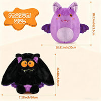 MIAODAM 11 inch reversible Halloween bat plush in purple - view 28