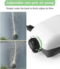 HITOP 2W Single Outlet Aquarium Air Pump - 44GPH(with knob) - image 4