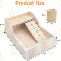 Extra Large Wood Hamster Sand Bath Box Small Animals Bathroom - Extra-large Wooden Bathtub - image 2
