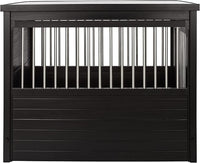 New Age Pet ECOFLEX Dog Crate End Table - Furniture-Style Pet Crate for Crate Trained Dogs - Stainless Steel Tubing & a Latched Closure - 10 Year Manufacturer's Warranty.