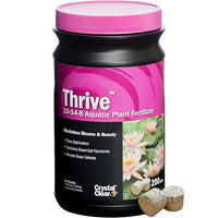 CrystalClear Thrive Aquatic Pond Plant Food, Fish Safe Water Garden Fertilizer, Nutrients Boost Lily & Lotus Flower Bloom & Root Growth, 200 Tablets