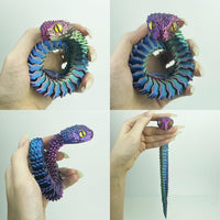 24in 3D Printed Snake Toys, Flexible 3D Printed Animal - Red Green Blue / 12in - image 2