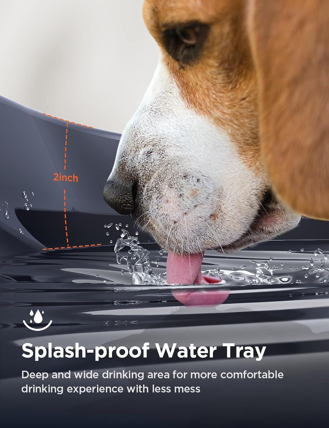 7L/1.8Gal Dog Water Fountain for Large Dog - Blue Pet Fountain+2 Filters - image 3