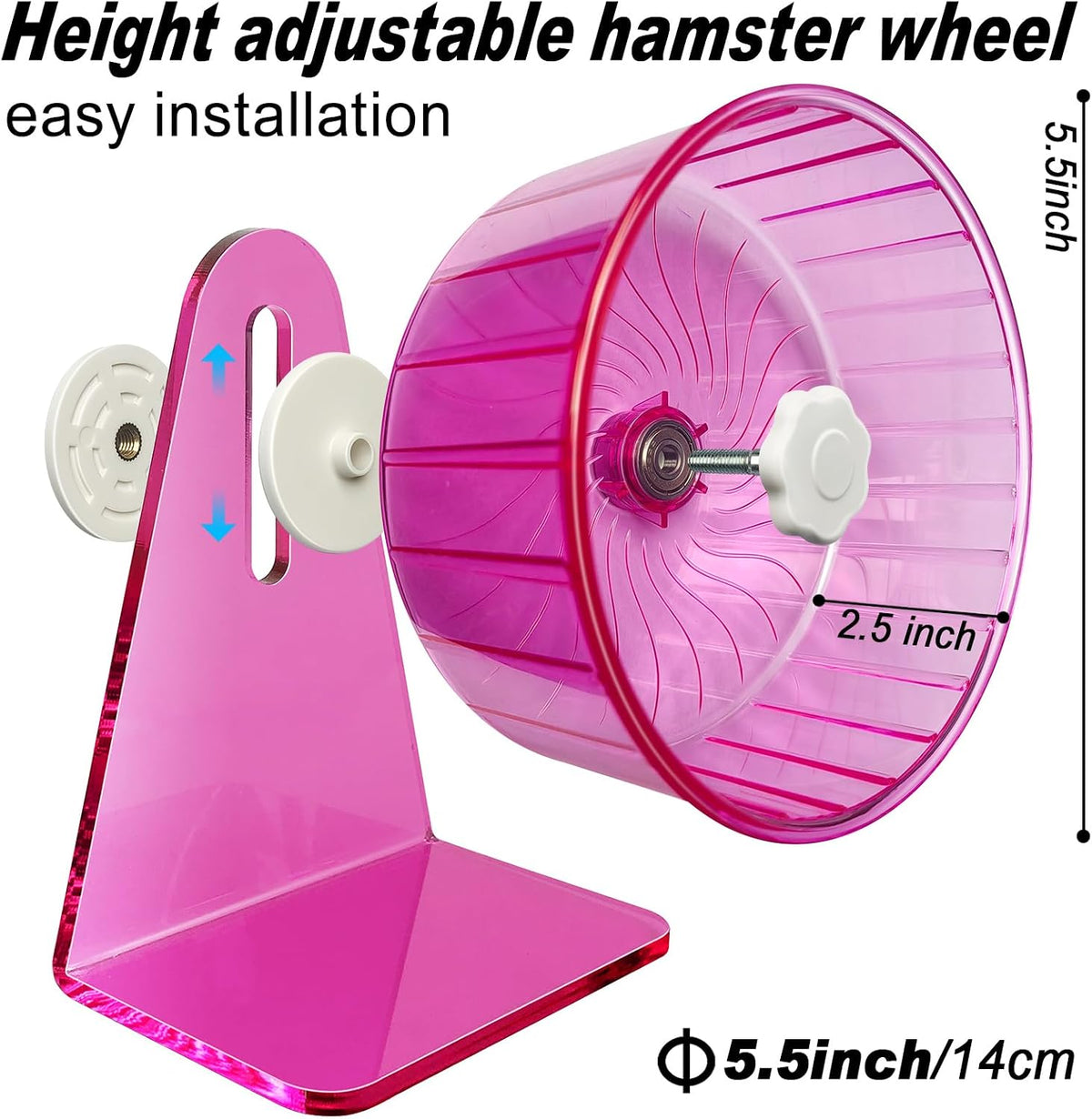 Hamster Wheel, Silent Wheel - Φ 5.5 inch / Pink - image 3