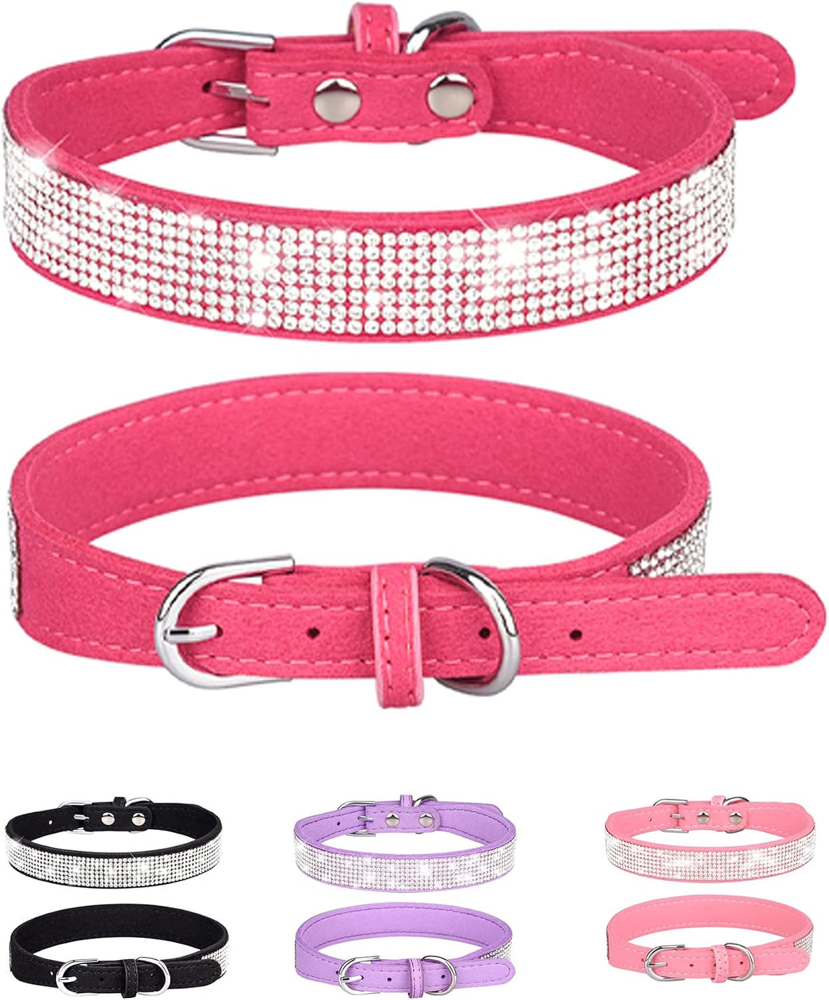 Dog Collar for Small Dogs - S / rose red