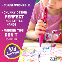 Scentos 16 pack jumbo scented markers for kids in fruit colors - view 4