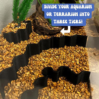 REEFSHAPE Aquarium or Terrarium Substrate Cliffs Combo Pack | Separate Substrate Layers in Aquariums or Terrariums to Create Cliffs & Depth | Made in USA (Cliff Combo, Black)