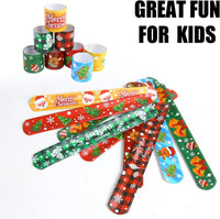 FOIMAS 48pcs Halloween Slap Bracelets - Christmas - image 3