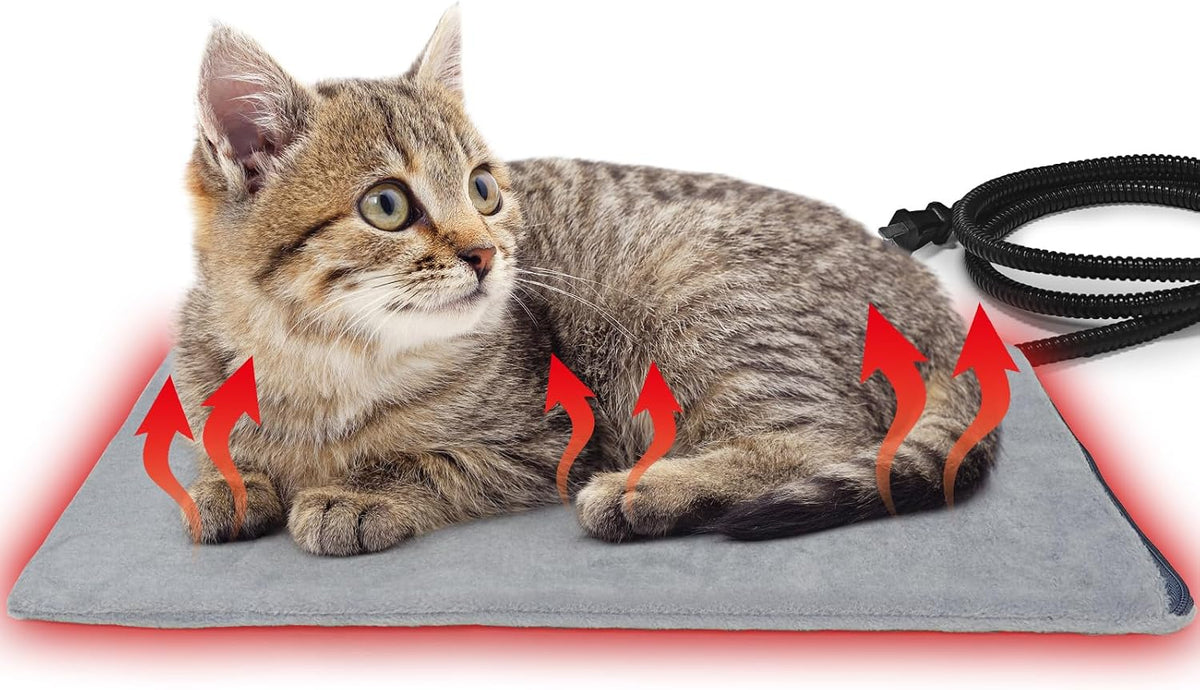 Pet Heating Pad for Cats and Dogs, cat House Heated Cat Bed - Small / Auto Temperature