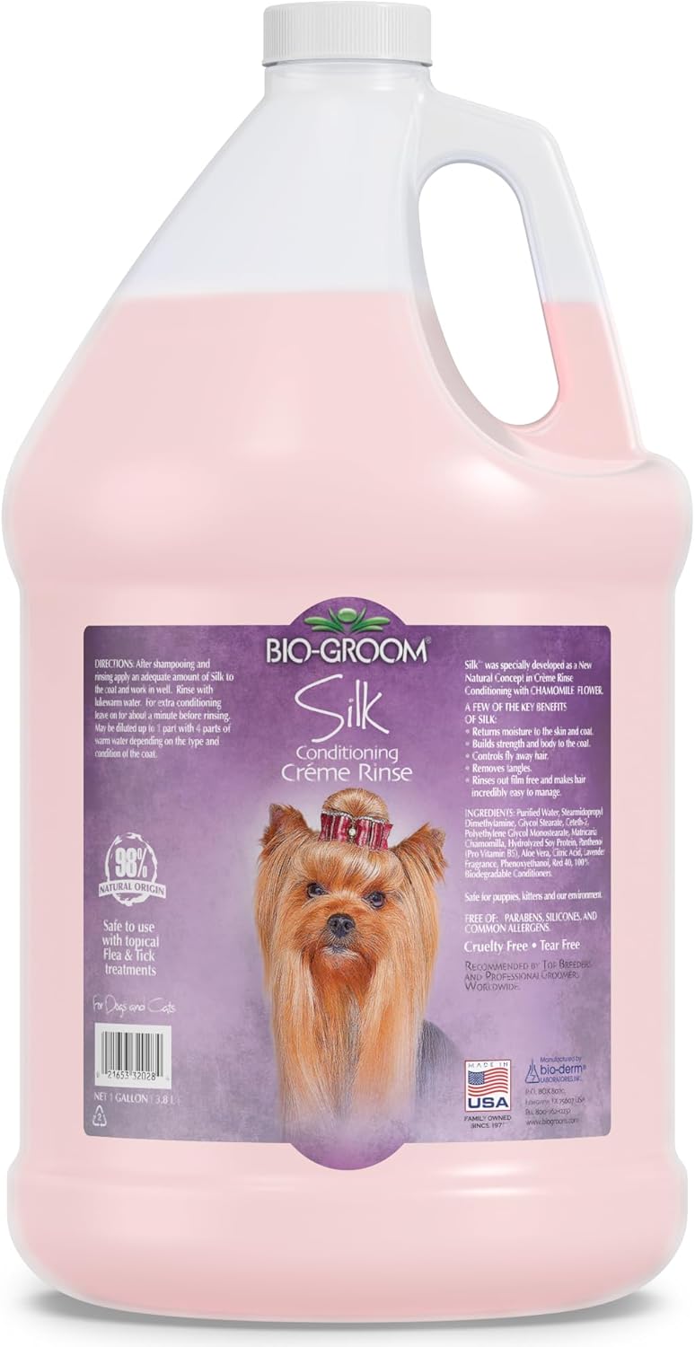 Bio-Groom Silk Creme Rinse Dog & Puppy Conditioner - 1 Gallon (Pack of 1)