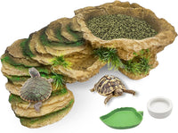 Turtle Basking Platform Rock Reptile Resting Terrace Resin Bearded - Large