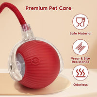Interactive Cat Toy Dog Toy, Electric Automatic Rolling Moving Toys, Self Activated Play Smart Rolling Ball for Cats & Dogs, Chase Teaser Pet Ball for Bored Indoor Cats/Kittens/Dogs, Rechargeable