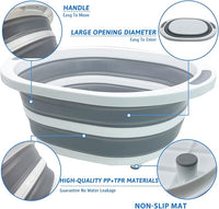 Fhiny Open Cat Litter Box, Small Litter Box for Kittens Low Entry Kitty Potty Pan Foldable Travel Toilet Waterproof for Indoor Small Pet Senior Cats 15.7"×12.5"