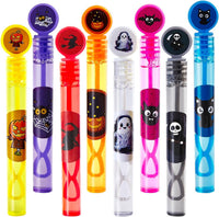 Digwry Halloween mini bubble wands with Halloween-themed stickers