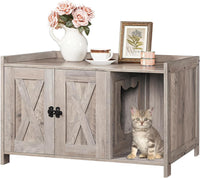 MAHANCRIS Cat Litter Box Enclosure - Greige