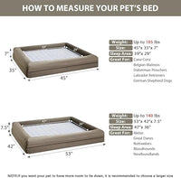 WNPETHOME XXL Extra Large Dog Bed, Washable Dog Couch with Removable Waterproof Cover, Orthopedic Large Pet Sofa Bed with Bolster Sides for Sleeping