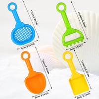 Skylety 8 Pcs Sand Shovels for Kids Beach Toys Plastic Rake Sifter - Fresh Style - image 2