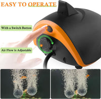 HITOP 4W 110GPH Powerful Aquarium Air Pump - 4W - image 3