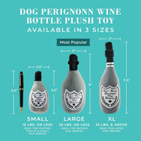 Haute Diggity Dog Woofford Reserve Bottle Plush Dog Toy - Dog Perignonn (Gray) / Small - image 2