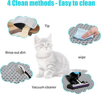 Cat Litter Mat 35"x24", Double Layer Waterproof Litterbox Mat - 26" x 46.5" / Gray - image 3