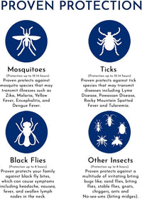 Proven Insect Repellent Spray, Keep Mosquitoes, Ticks and Flies Off, DEET Alternative Repellent, Up to 12-Hour Protection, Great for Camping or Hiking, 6 oz, Odorless Spray, 2 Pack