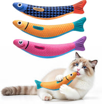 PetBusy Cat Toys with [5000 mg A+Natural Catnip & Silvervine] Kicker - Blue+Yellow+Pink