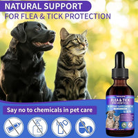 Flea and Tick Prevention Support for Cats and Dogs Natural Flea Treatment Drops with Multivitamin for Pets Oral Natural Supplement Flea and Tick Treatment Drops for All Breeds and Ages