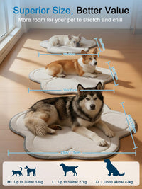 Dog Cooling Mat Self Coolings Foldable Cooling Pad for Dog in Summer - GRAY / X-Large-45"L x 41"W - image 2