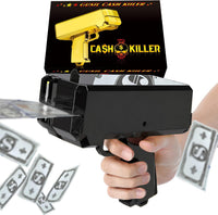 Gusil Money Gun Shooter Cash Cannon Bills Gun Make It Rain Toy Gun - Black