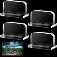 Qunclay 4 Pcs Aquarium Lid Handles, Acrylic Fish Tank Handles - Transparent