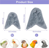 Wontee Cozy Bird Blanket Parrot Cage Snuggle Hut Warm Bird Nest House - Large / Grey - image 4