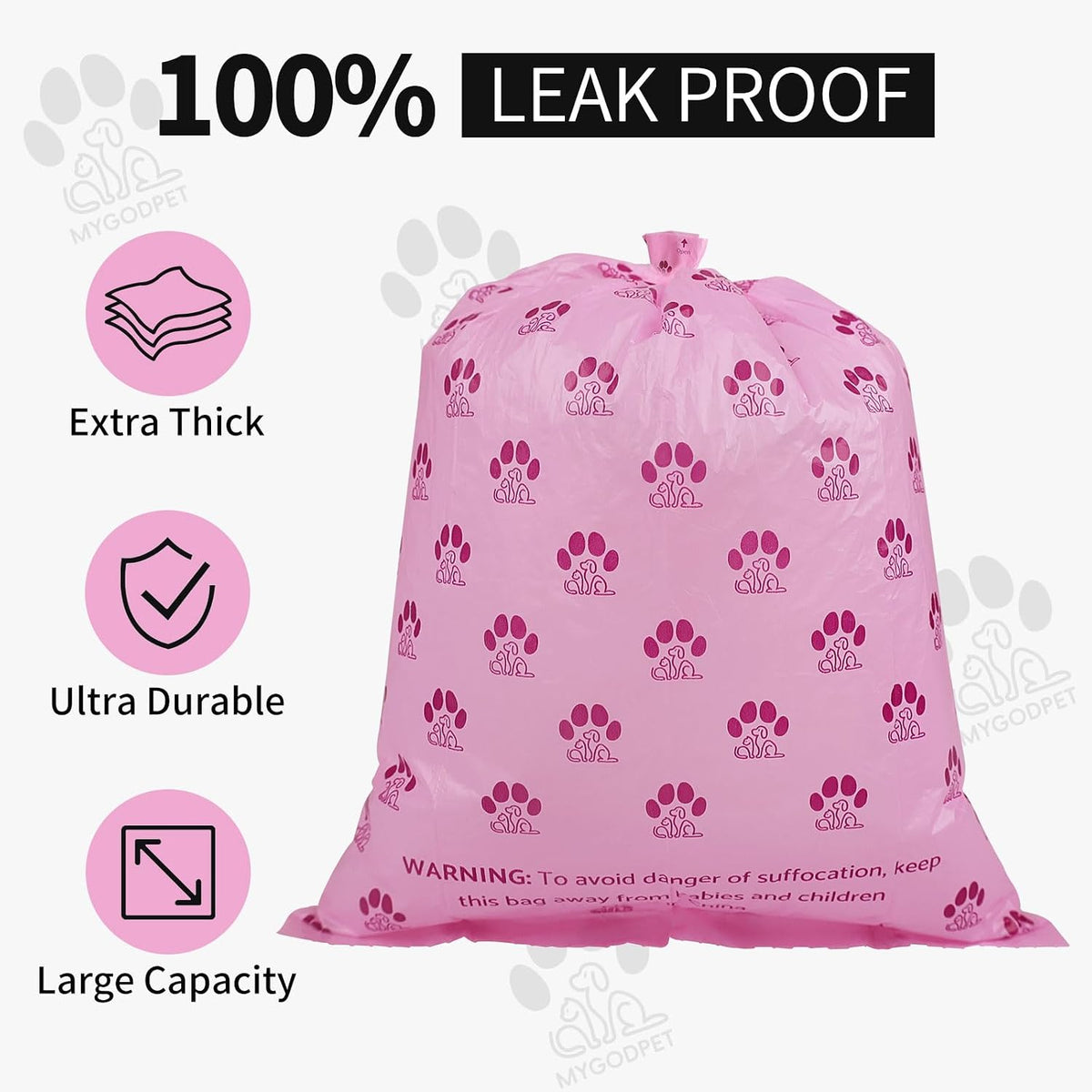 Dog Poop Bags Rolls with Dispenser 150 Count Biodegradable Bags - 1 Count (Pack of 150) / B-Purple(Lavender)-1 Dispenser+150 Bags - image 4