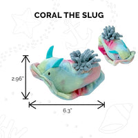 Furhaven 2-Pack Cat Toys w/ 2x Catnip Bags for Indoor Cats, Washable & Durable w/ Refillable Catnip Pocket - Plush Sea Slug Cat Toy Set - Blue/Tie Dye, Set of 2