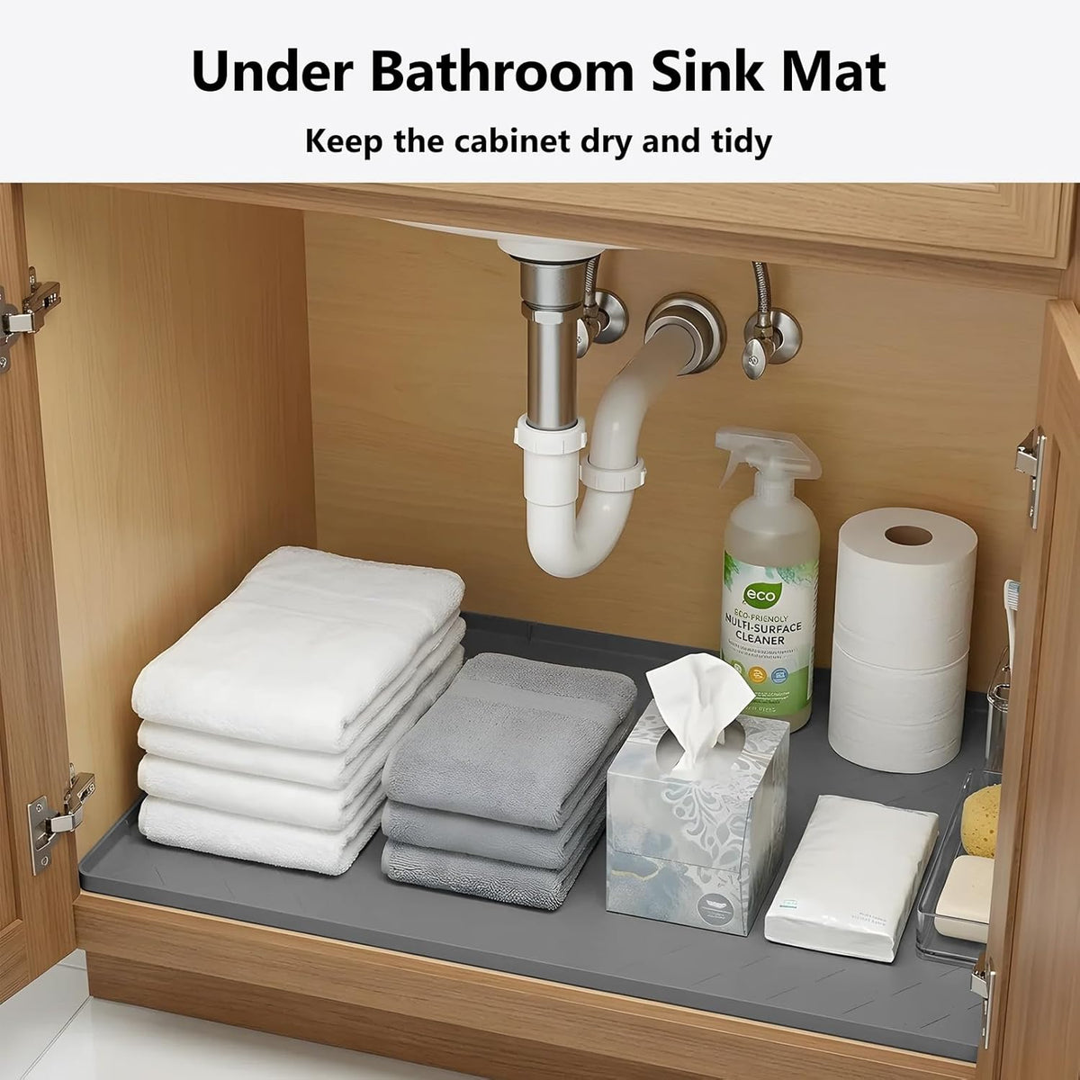 MateeyLife Silicone Waterproof Mat for Dog & Cat Food Mat 19"X12" – Essentials for Dogs - 19"W x 22"L / Dark Grey - image 3