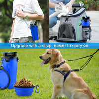 Dog Travel Water Bottle Collapsible Bowls - Blue - image 2