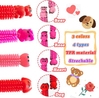30 PCS Stretchy Fidget Toy, Sensory Fidget Worm Stretch Toys - Valentine - image 3