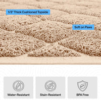 GORILLA GRIP Cat Litter Mat, Coiled Mesh Trapping Mats - Small (24" x 17") / Beige - image 2