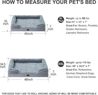 WNPETHOME Dog Beds for Large Sized Dogs, Washable Orthopedic Dog Couch Sofa Bed with Waterproof Lining & Non-Skid Bottom for Pet Sleeping