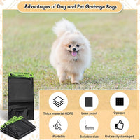 Ireer 5000 Pcs 50 Counts 5000 Pcs Header Bag Bulk Dog Pet Waste Bags Poop Easy Single Pull for Poop Dog Waste Station Fit Hang Hole Dispenser Home Outdoor (Black)