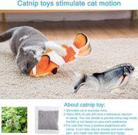 Tocirelo Cat Toys Flopping Fish with Catnip - Carp+Clownfish - image 3