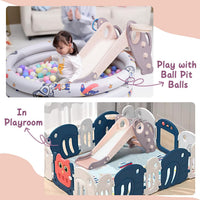 Onasti Kids Slide for Toddlers Age 1-3 with Basketball Hoop & Ring - Lila Pink - image 3