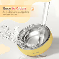 Pawaii Small Dog Bowl, 12 oz Stainless Steel Food and Water Bowl, 1 Pack – Essentials for Dogs - 12oz / Cheese Yellow - image 4