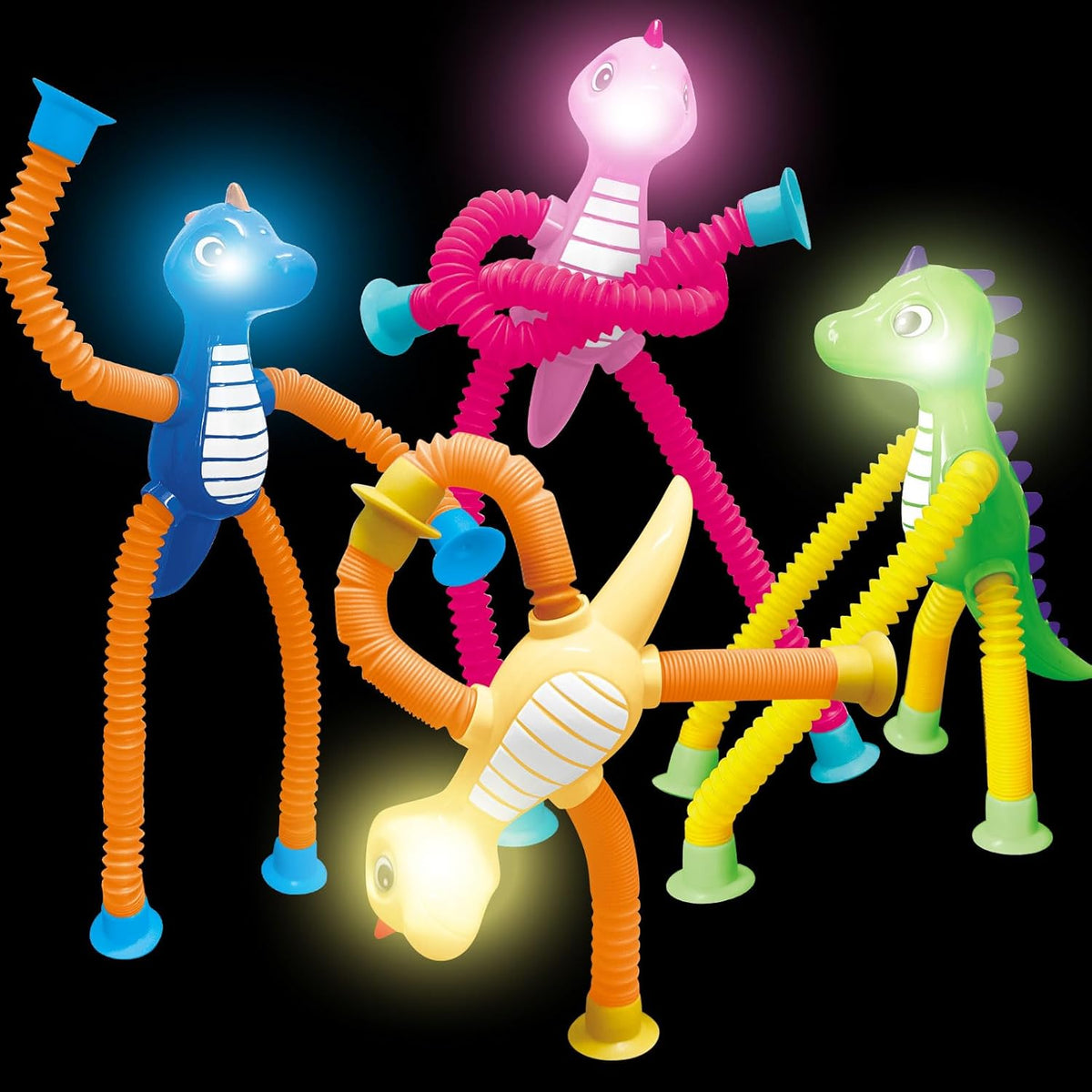 Halloween Pop Tubes Sensory Toys for Kids Boo Basket Stuffer Gifts – Fun for Kids & Family - Dinosaur
