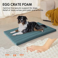 BALANCE Dog Crate Bed, Orthopedic Dog Bed Pad with Waterproof Liner, Washable Crate Foam Pet Mat - Powder Blue / 42.0"L x 28.0"W x 2.0"Th - image 2