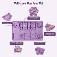 Silicone Snuffle Mat for Dogs 23.6"x 15.7" Large Slow Feeder Mat - Purple:32"x20" - image 3