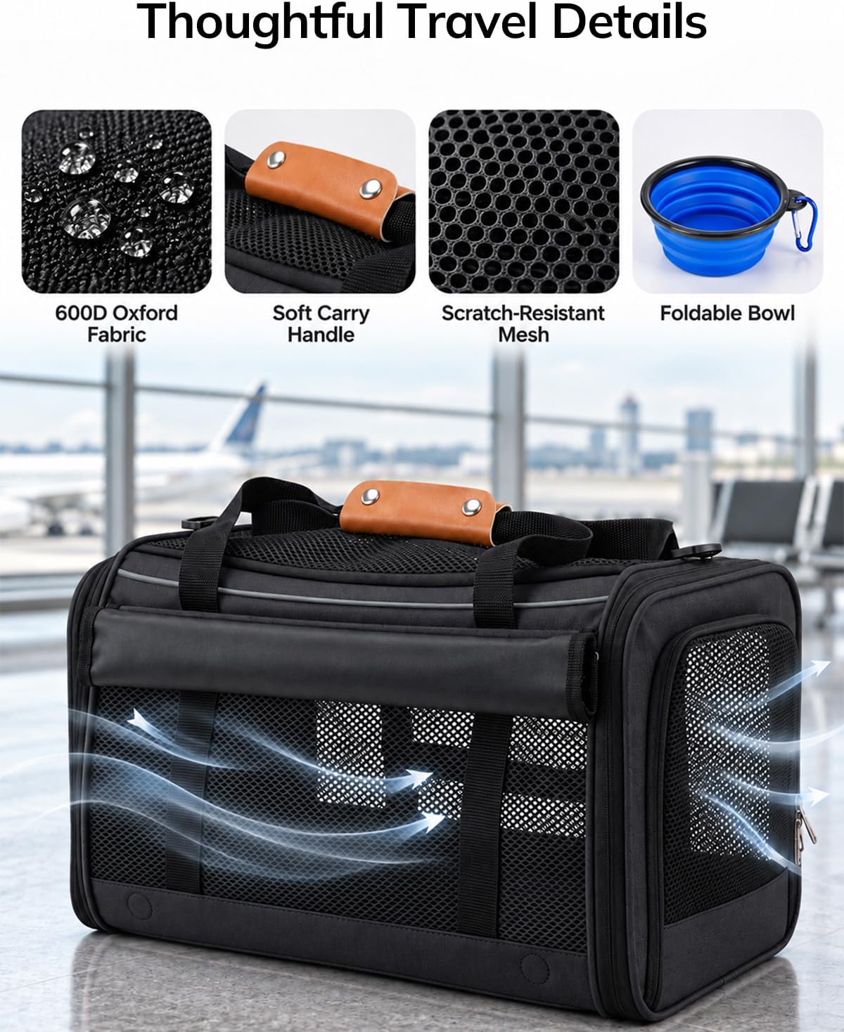 Morpilot Airline-Friendly Soft Cat Carrier, Up to 12 Lb - image 4