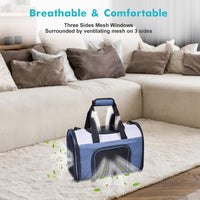 JESPET Soft-Sided Airline-Approved Dog & Cat Carrier Travel Bag – Essentials for Cats - 16.0"L x 10.0"W x 11.0"H / Blue Gray - image 4