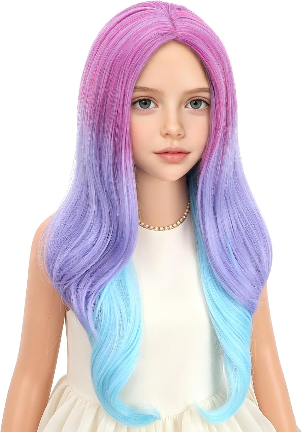 Edivd kids ginger wig with long orange wavy curls - view 26