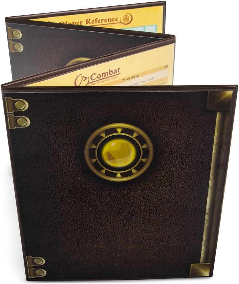 Stratagem The Master's Tome 4-Panel Customizable GM Screen - Brown