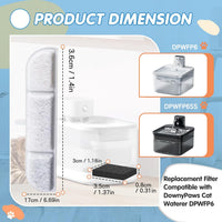 16 Packs Replacement Filters Compatible with Downy Paws Cat Water - 12PCS - image 2